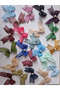 Pearl Detailed Linen Ribbon Naples Ready-Made Bow Dark Blue (20 Pieces) - 4