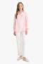 Regular Fit Shirt Collar Front Tie Poplin Long Sleeve Shirt Tunic F8347Ax25Au - 2