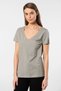 Milano Short Sleeve Deep V-Neck Women's T-Shirt Gray