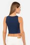 Türen Women's Ribbed Crop T-Shirt 3404/Navy - 4