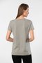 Milano Short Sleeve Deep V-Neck Women's T-Shirt Gray - 3