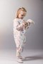 Baby Girl 1 Tog Fiber Dinosaur Printed Long Sleeve Zippered Jumpsuit F2186A525Au - 2