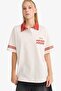 Disney Mickey & Minnie Oversize Fit Polo Collar Back Printed Short Sleeve T-Shirt F8828AX25AU - 5