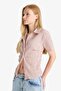Fitted Textured Short Sleeve Shirt F4849Ax25Au - 4