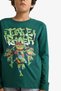 Teenage Mutant Ninja Turtles:Mutant Mayhem Crew Neck Back Print Long Sleeve T-Shirt Boy - 6