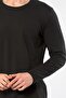 Men's Crew Neck Long Sleeve Modal Pajamas Suit 2244/Black - 2