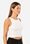Türen Women's Ribbed Crop T-Shirt 3404/White - 6