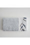 Deep Hand Face Towel 100% Organic Cotton Hand Embroidered Cream 50x90 Cm - 3