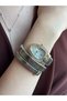 Gold/Silver Snake Model Spiral Women's Watch with Zircon Stones