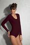 Women's Modal Deep Round Neck Long Sleeve Body 12401 - 3