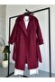Premium Modern Burgundy Cashmere Coat
