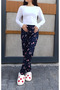 Winter Suede Soft Textured Women's Pajamas - 4