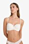 Lace Detailed Covered Non-Padded Underwire Balconette Bra F6140Ax25Au - 3