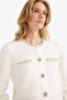 Regular Fit Crew Neck Embroidered Knit Cardigan F3896AX25WN - 4