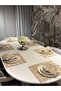 Linen 6-Piece Balca Pattern 6 American Placemats & 6 Napkins 45X30-30X30