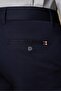 Chino Twill Cotton Blend Slim Fit Navy Blue Men's Straight Trousers - 4