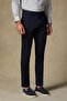 Chino Twill Cotton Blend Slim Fit Navy Blue Men's Straight Trousers - 3