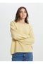 Relaxed Yellow Sweater Women's W242710200 Yellow Knitwear-Cardigan - 3