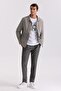 Khaki Comfort Fit Shirt Collar Seasonal Coat - 2
