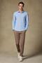 Chino Twill Cotton Blend Slim Fit Dark Beige Men's Straight Trousers - 2