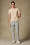 Easy Penye Pamuklu Comfort Fit Bej Bisiklet Yaka Erkek Düz T-Shirt - 4