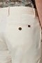 Chino Twill Cotton Blend Slim Fit Cream Men's Straight Trousers - 4