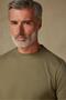 Easy Combed Cotton Comfort Fit Khaki Crew Neck Men's Plain T-Shirt - 2