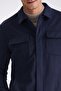 Navy Blue Comfort Fit Baby Collar Seasonal Coat - 2
