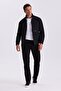 Black Comfort Fit Stand Collar Seasonal Coat