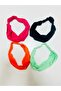 - Colorful Combed Cotton 4 Pieces Elastic Cotton Patternless Parachute Bandana Combed Cotton Hair Band 3 Pieces - 2