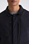 Black Comfort Fit Shirt Collar Seasonal Coat - 3