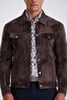 Brown Comfort Fit Baby Collar Pocket 100% Leather Coat - 3