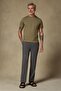Easy Combed Cotton Comfort Fit Khaki Crew Neck Men's Plain T-Shirt - 3