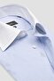 Sartoria Poplin Stretch Cotton Blend Slim Fit Light Blue Italian Collar Men's Striped Shirt - 6