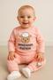 طقم مكون من قطعتين مطبوع عليه Baby Little Lamb - Baby Lamb of Mother - وردي - 3
