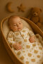 Corded Fabric (3 Pieces) Teddy Bear Pattern Swaddled Baby Set - 4