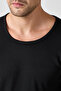 Unisex Black Open Collar Long Sleeve Economic Thermal Underwear 343 - 4
