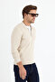 Men's Regular Fit Selani̇k Knit Collar Zipper Knitwear Sweater - 7