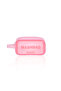 Transparent Travel Makeup Bag - 3-Piece Cosmetic and Makeup Bag Small Size Washbag Pink - 3