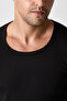Unisex Black Open Collar Short Sleeve Economic Thermal Underwear 342 - 4