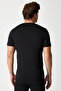 Unisex Black Open Collar Short Sleeve Economic Thermal Underwear 342 - 5