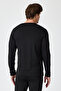 Unisex Black Open Collar Long Sleeve Economic Thermal Underwear 343 - 5