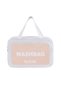 Transparent Travel Makeup Bag Set of 3 - Cosmetic and Makeup Bag Large Size Washbag White - 2