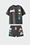 Boys Printed Tshirt and Shorts Bottom Top Set