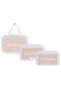 Transparent Travel Makeup Bag Set of 3 - Cosmetic and Makeup Bag Large Size Washbag White