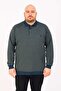 Large Size Collared Pocketed Selanik Baba Sweater [High Quality Cotton Thick Product] 3Xl.4Xl