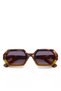 Andrea Hexagon Unisex Sunglasses Havana Yellow Ok022-Hy - 2