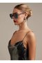 Emma Big Hexagonal Sunglasses Havana Blue Ok015-Hb - 8