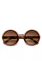 Monica Unisex Large Round Sunglasses Havana Pink Ok014-Ph - 2