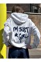 I'M Just a Girl Silhouette Printed Oversize Unisex Sweatshirt